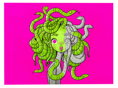 medusa characterdesign digitalart digitalillustration digitalwork illustration medusa