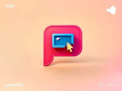 P + 📺 Logo Design 3d branding design graphic design illustration logo
