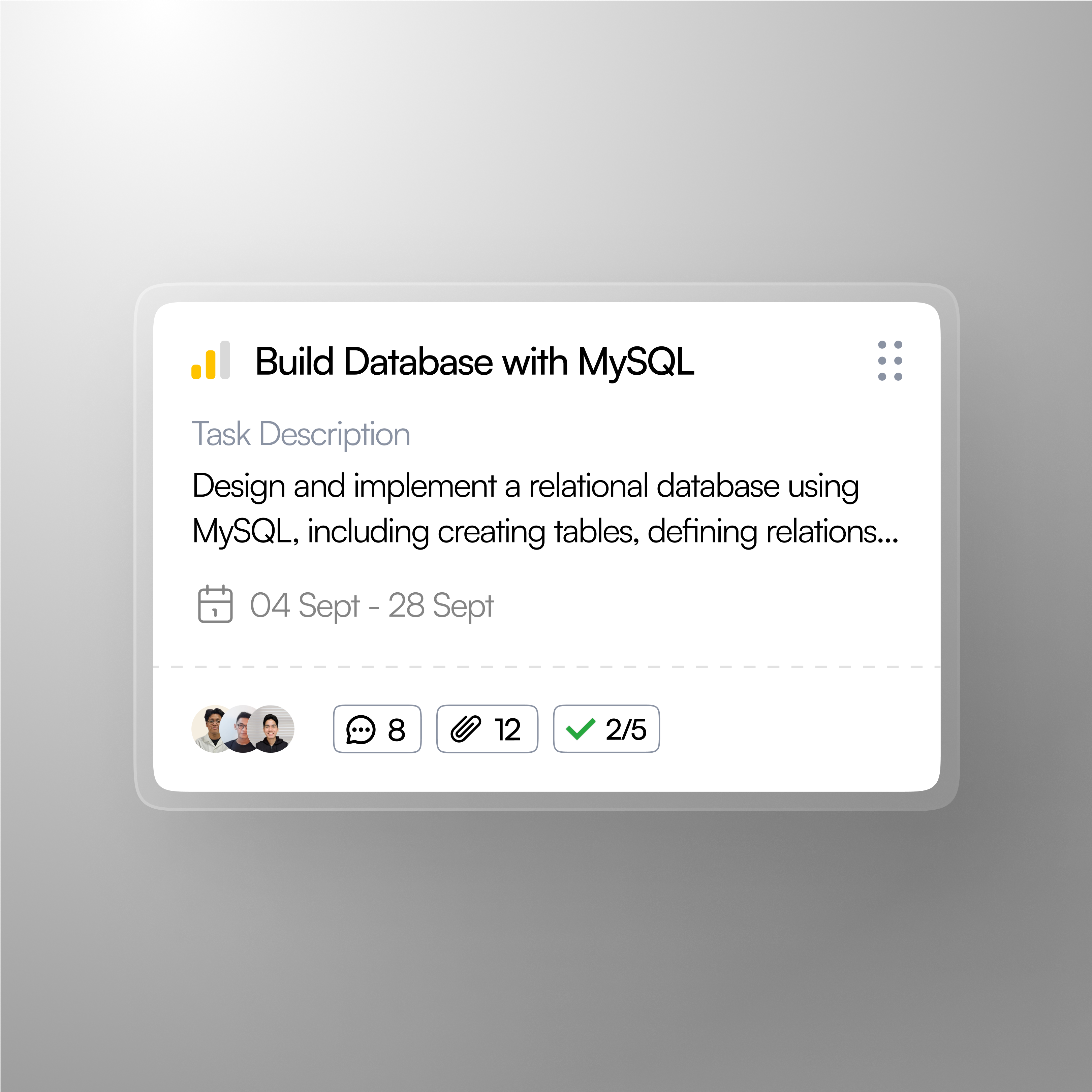 Task Management Card Component design figma ui uiux uiuxdesign ux