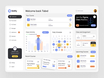 Online Education Dashboard admin admin panel app dashboard data data analysis education habib hrhabib learning management minimal online courses online lesson app saas startup ui ux web app