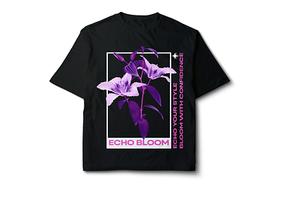 Echo bloom branding graphic design illustration product design streetwear t shirt design typography