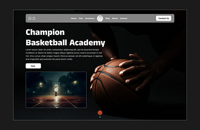 Champion Basketball Academy - UI design 3d basketball branding creative logo product design ui ux webdesign website