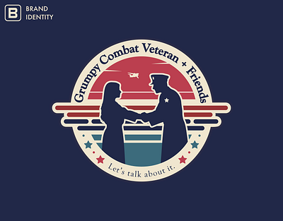 Grumpy Combat Veteran Brand Identity 3d army logo best logo design brand brand identity branding brands creative creative logo design graphic design logo logo design mohammadnaweedhesan naweedhesan panexegraphics peace rebrand rebranding ui veteran logo