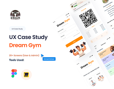 Dream Gym app design f fitness graphic design gym moblie app sports ui ux