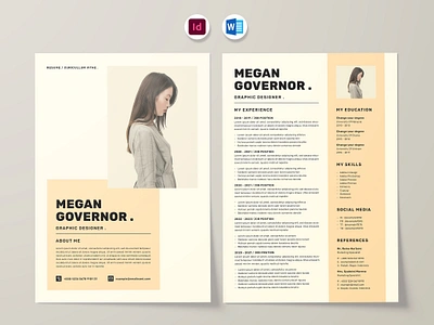 Resume / CV a4 branding cv cvword employmentcv flyer graphic design hiring job microsoftword print resume resumejob resumeword simpleresume template