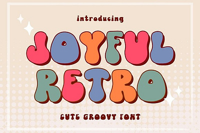 Joyful Retro Display Font brush font bubble font clean font cool font cursive font cute font fancy font friendly font joyful retro display font lettering font modern font pretty font quirky font retro font y2k font