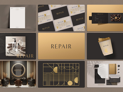 Saloon Brand Identity Design and Presentation brand guide brand identity branding business card design card design design graphic design illustration logo logo guide mockup mockup design packaging design photoshop presentation saloon branding spa branding stationary design template visual identity