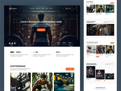 Gym, workout, sport, fitness club website fitnes fitness club website ui