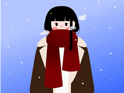 Stay Warm avatar character character design digital art digital illustration flat illustration illustration profile vector vector art vector illustration winter season