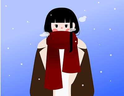 Stay Warm avatar character character design digital art digital illustration flat illustration illustration profile vector vector art vector illustration winter season