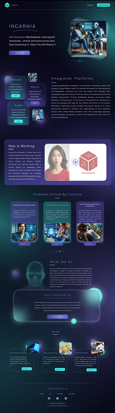 Incarnia - AI website ai design mobile ui ux website