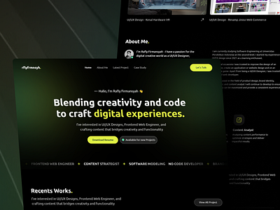 Interactive Design with Framer - Personal Portfolio Website ✨🌐 framer interactive design landing page personal portfolio personal website portfolio ui uiux ux website design