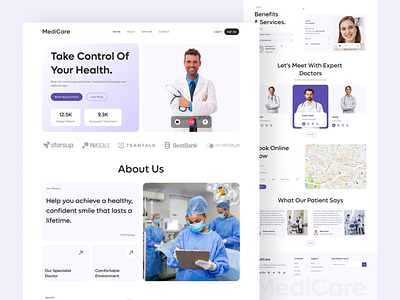 Online Health Care Landing Page appointment doctor health health care healthcare home page hospital landing page medical care medicine science services web design website website design