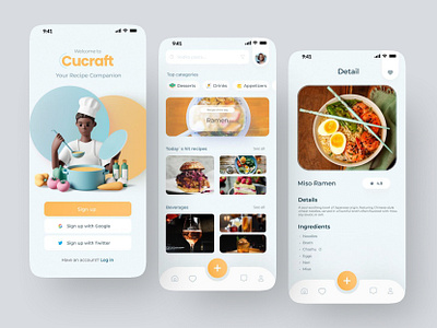 Simple Recipes | Mobile Aplication UI cooking app mobile app design mobile app recipes mobile application design mobile ui recipes mobile app ui uiux