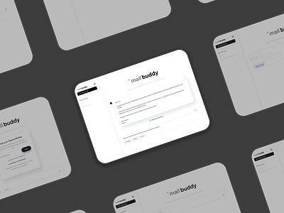 Mail Buddy app artificial intelligence design ui web design