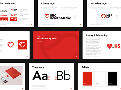 Heart & Stroke branding deck design graphic design icon identity logo minimal