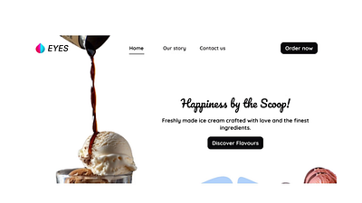 Ice cream center website project center design design project figma ice cream ice cream website landing page ui webdesign webdesignproject webproject