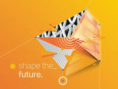 Shape the Future abstract branding design flat future geometric graphic design illustration shapes vector
