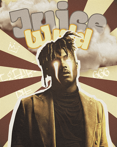 Juice Wrld Music Poster desing graphic graphic design juice juice wrld motion graphics music music poster poster wrld