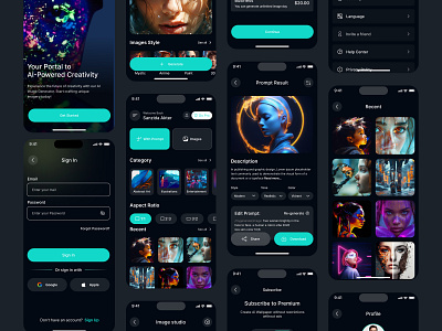 AI Image Generation App Design ai ai app ai design ai image ai image generation app design ai image generator ai mobile app art generator artificial intelligence design generate image image ai image generator mobile app mobile design oripio rtificial intelligence text to image ui