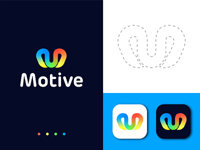 Motive branding logo icon design abstract app icon app logo best logo brand identity branding business business logo letter mark logo logo design logo mark m letter m logo m modern logo modern modern logo popular logo