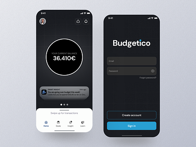 Budget management app app design budget management money app money management product design ui ux