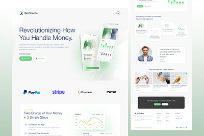 Fintech App Landing Page UI UX app ui ux finance app website finance landing page fintech app fintech landing page fintech mobile app fintech website user interface website ui