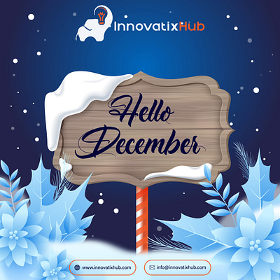 Hello December advertisingagency branding design hell hello december illustration innovatixhub logo logodesign minimalist logo vector