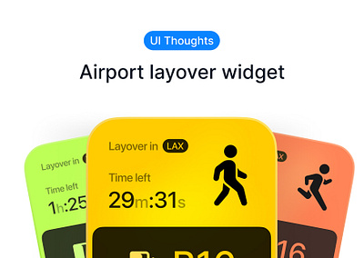 Layover Widget UI Design graphic design icons mobile ui ux ux design vector widget