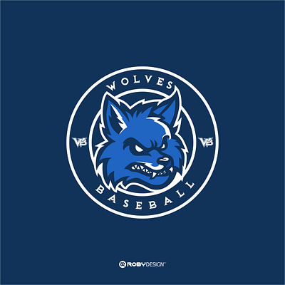 WB - MASCOT CUSTOM (WOLVES BASEBALL ) FOR SALE baseball design graphic design illustration logo mascot vector