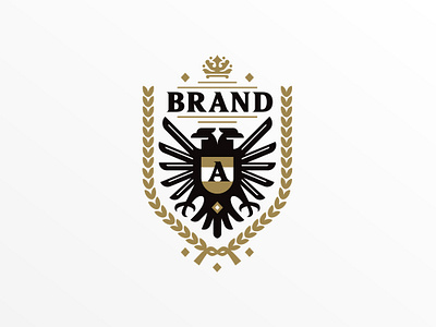 Coat Of Arm Heraldic Eagles ( LOGO FOR SALE ) branding for sale graphic design logo logo for sale