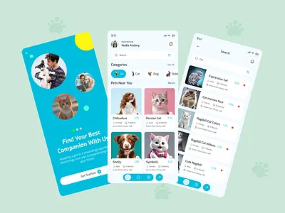 Pet adoption app design adoption android app animals app app idea application cat app clean ui dog app mehedi hasan pet adoption pet adoption app pet care pet lover pet mobile app petshop product app shop ui ux visual design