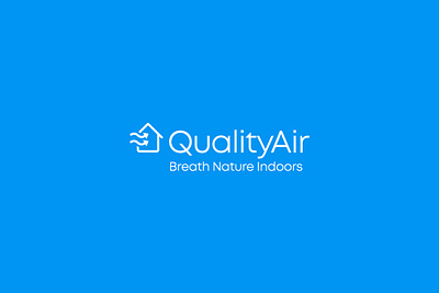 QualityAir Logo Design blue flat graphic design icon logo modern