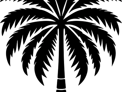 A palm tree silhouette design graphic design palm silhouette palm tree silhouette tree tree silhouette vector