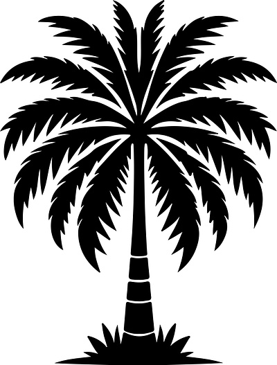 A palm tree silhouette design graphic design palm silhouette palm tree silhouette tree tree silhouette vector