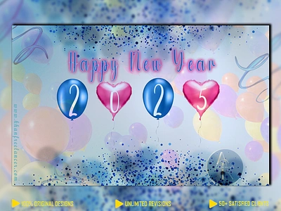 New Year Banner / Postcard adobe photoshop akdesignarcade design fiverrfreelancer graphic design graphic design services happy new year happy new year 2025 new year new year 2025 new year banner design new year party new year postcard design new year poster poster design typography