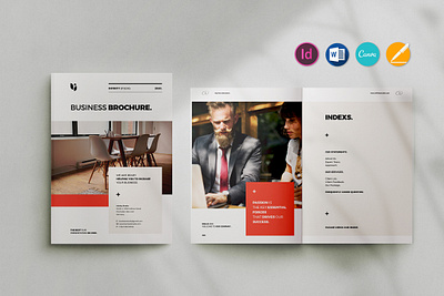 Brochure Template | Canva | Docx |ID a4 brochure business canva company corporate docx graphic design indesign microsoft word pages portfolio presentation profile proposal template