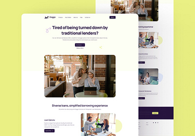 Doggo Funding LLC Landing Page borrow business credit diverse loan doggo finance funding funding company landing landing page loan management mortgage mrketplace platform saas tajul ui ui design ux