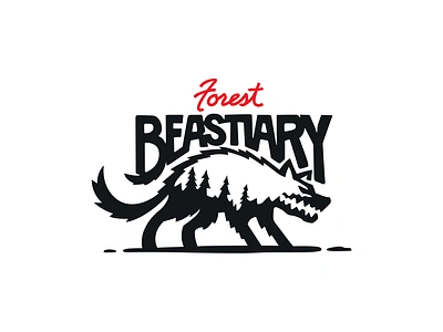 Forest Beastiary Logo animal beast beastiary brand branding for sale forest illustration logo mark nagual design wolf