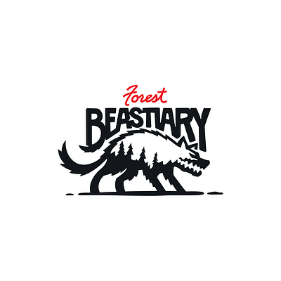 Forest Beastiary Logo animal beast beastiary brand branding for sale forest illustration logo mark nagual design wolf