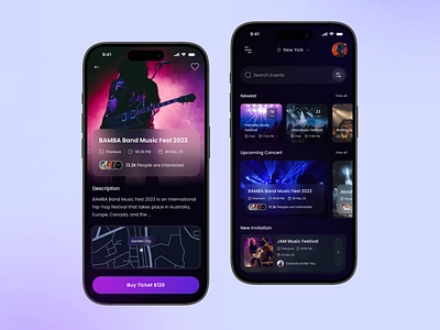 Event Mobile App app app design booking clean concert design event event app event mobile app festival mobile mobile app music ticket ui ui design