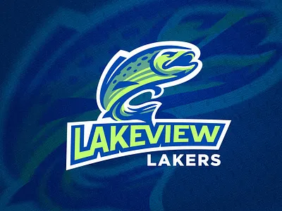 Lakeview Lakers Logo animal brand branding illustration lakers lakeview logo mark mascot nagual design sport trout