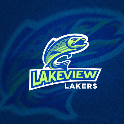 Lakeview Lakers Logo animal brand branding illustration lakers lakeview logo mark mascot nagual design sport trout