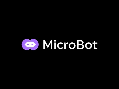 MicroBot Logo ai artficial intelligence blockchain bot branding chat chatbot crypto ecommerce logo nft robot robot logo software startup logo tech logo technology technology logo token web3