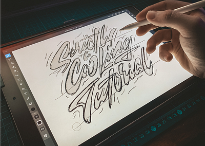 Strictly a Cooking Tutorial Extra Sketch hand lettering illustration lettering sketch thattypeguy type design typography