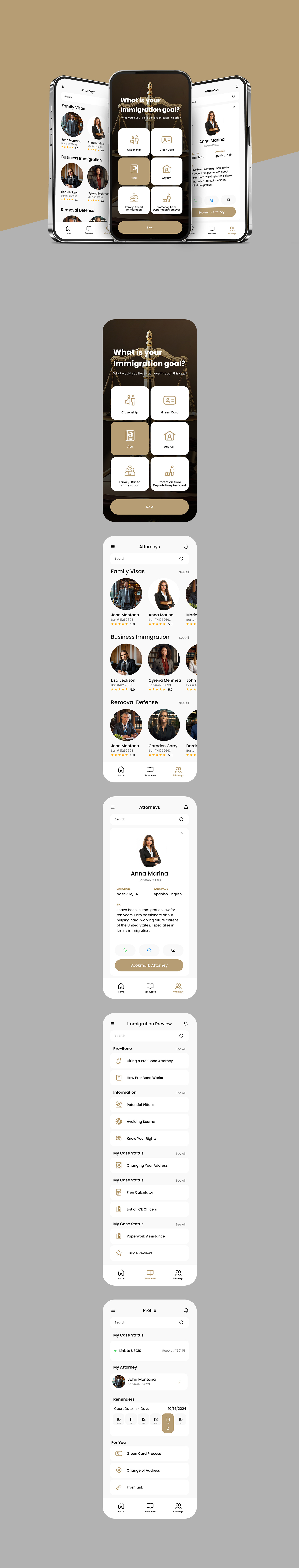 UI/UX Attorneys App Design app app design application design graphic design mobile ui uiux ux web