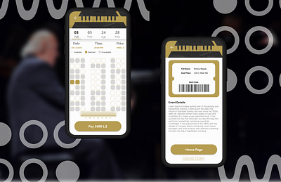 Dailyui 024 - Concrete Seat Ticket app branding dailyui design illustration mockups music pay qr code seat ticket ui