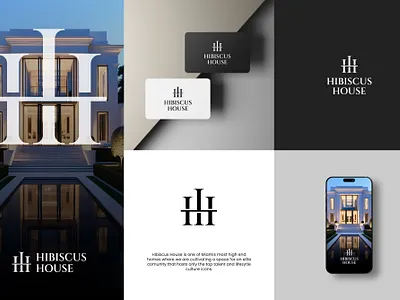 Hibiscus House Logo Design branding graphic design house icon logo logo design real estate