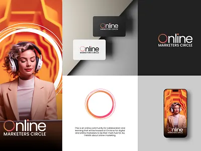Online Marketers Circle Logo Design branding circle graphic design icon logo logo design marketing professional logo
