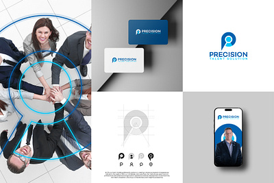 Precision Talent Solution Logo Design branding graphic design icon logo logo design recruting solution talent